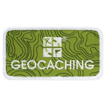 Geocaching Logo Märke med kardborre