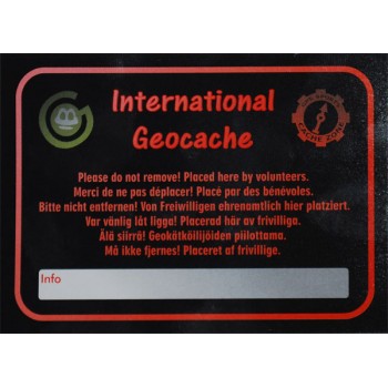 International Geocache - Stort klistermärke